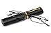 SOOLALA Lightweight Compact Reader Reading Glasses Reader w/Pen Clip Tube Case, BlackBrown, 1.5D