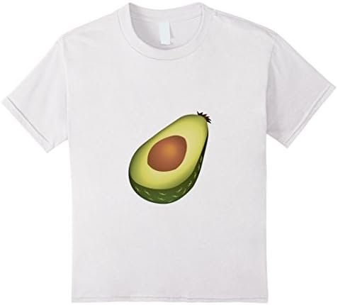 Kids Avocado Emoji T-Shirt Guac Guacamole Vegetable Emoticon 12 White