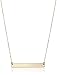 Amazon Essentials Yellow 14K Gold Polished Bar Chain Necklace, 17