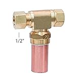 Dyconn Faucet Water Hammer Arrestor Compression Tee 1/2 X 1/2" Pipe Noise Reducer Lead Free (1/2" Compression)