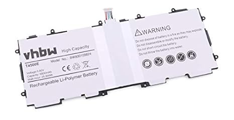 vhbw Li-Polymer Akku 6800mAh (3.8V) für Tablet Pad Netbook Samsung Galaxy Tab 3 10.1, Galaxy Tab3 10.1, GT-P5200, GT-P5210 wi