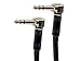 Monoprice Premier Series 1/4 Inch (TRS) Guitar Pedal Patch Cable Cord - 8 Inch - Black with Right Angle Connectors primary