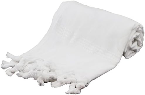 Pestemal Bath Beach Yoga Sarong Gym Spa Sauna Yacht Pool White Turkish Peshtemal Towel 31 x 70