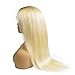 Licoville 613 Lace Front Wig Short 14 Inch Straight Blonde Human Hair Wigs Pre Plucked Bleached Knots 150% Density Brazilian Glueless Lace Frontal Wigs 13x4 Free Part
