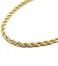 Naivo Mens '14K Gold Plated 5mm Rope Chain Necklace 30