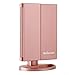 Belursus Makeup Vanity Mirror with Lights 3X/2X/1X Magnification LED Lighted Mirror Dual Power with Touch Screen Switch Portable Trifold High Definition Clarity Cosmetic Light Up Cosmetic Mirror
