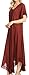 Sakkas 1701 - Lilia Embroidered Lace Up Bodice Relaxed Fit Maxi Sun Dress - Brown - OS