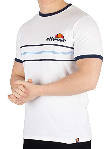 ellesse Men's Gentario T-Shirt, White, Large