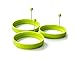 Magic Cuisine 3-Pack Vibrant Green/Neon Green Silicone Egg Ring - Egg Mold - Silicone Pancake Mold
