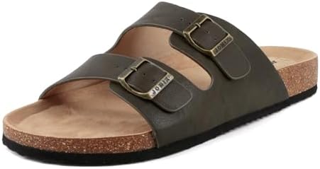 Chanclas Hombre Verano Sandalias Zapatillas Casa Adultos Piscina Playa Baño Goma Ajustables EVA SU2434, Verde, 44 EU