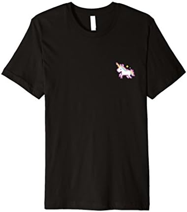 Men's Yay Unicorn Pixel T-Shirt Casual American Apparel Tee 2XL Black