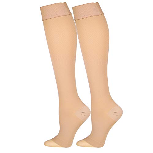 NuVein 20-30 mmHg Compression Stockings for Men and Women, Knee High Length, Do…