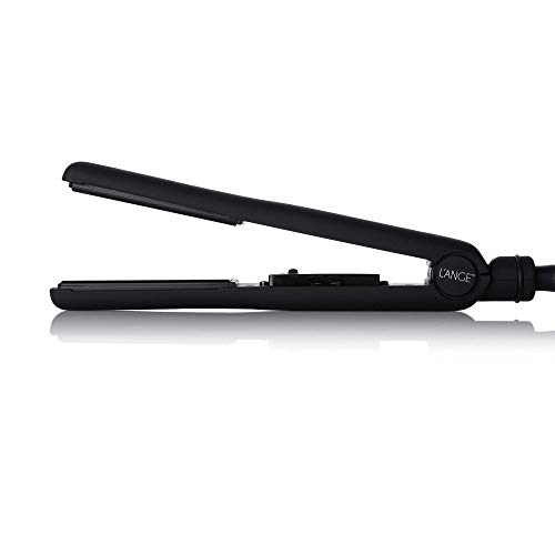 L'ange Hair Aplatir Black Tourmaline Ceramic Flat Iron, Dual Voltage Temperature Control Infused Ion Hair Straightener for Hair, 1" Ionic Infusion Floating Plates with Curved Edges - MSRP $109