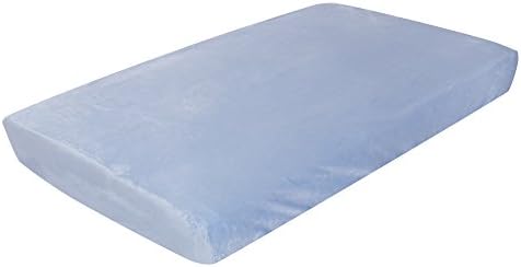 Luxe Basics So Softy Fitted Crib Sheet, Baby Blue