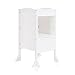 Guidecraft Heartwood Kitchen Helper Stool - White W/Keeper and Non-Slip Mat: Adjustable Height Wooden Baking Tower, Folding Step Stool for Toddlers, Little Kids Learning Furniture