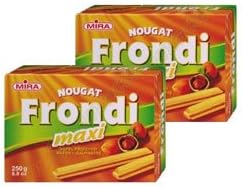 2 x Frondi Kras Nougat Maxi Waffle Filled With Hazelnuts (2 x 250g) 17.6 oz