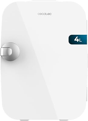 Mini Frigorifero Bolero MiniCooling 4L Rio White, 12V-220V, Compatibile con auto e roulotte, Funzione di raffreddamento e riscaldamento, Intervallo di temperatura 5-65°C, Trasporto facile