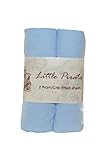 2 pack Baby Bassinet Cradle Jersey Fitted Sheet 100% Cotton Blue 15x33 inches