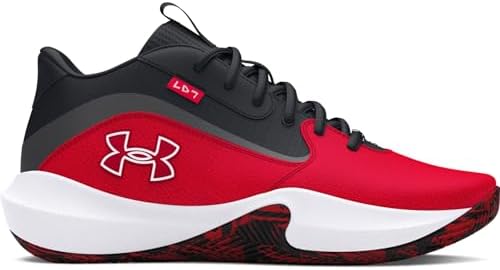 Unisex UA Lockdown 7 Basketball Schuhe, Rouge, Noir, Rouge., 42.5 EU