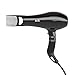 BERTA 1875W Ceramic Tourmaline Hair Dryer Negative Ionic Blow Dryer 2 Speed & 3 Heat Settings AC Motor with 4 professional Accessories(Black)
