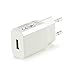 QIBOX USB AC Power Adapter Travel Wall Charger 5V 1A with Europe Wall Plug for Apple iPhones, Samsung Cell Phones, Google Pixel XL, HTC, LG, BlackBerry - CE Approved