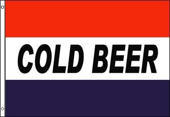 Amazon Com Cold Beer Banner Flag 3 X 5 Feet Outdoor Flags