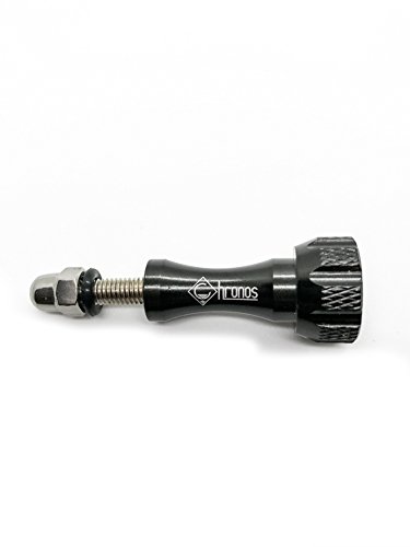 Chronos Aluminum Alloy Metal GoPro thumbscrew for GoPro Session, Hero 6, 5, 4, 3+, 3, 2, 1 HD, Black