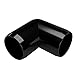 FORMUFIT 1-1/4” 90 Degree Elbow Furniture Grade PVC Fitting in Black, Made in USA, UV-Resistant, Impact-Proof, 1.660” Actual Socket Diameter (Pack of 4) - F11490E-BK-4
