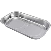 Edward Tools 9.5&rdquo; Large Rectangle Magnetic Tray - Magnetic Parts Tray for Screws, Nut, Bolts, Small Tools - Great for Mechanics, DIY - Heavy Duty Stainless Steel - Extra Strength Magnet