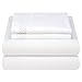 Mezzati Brushed Microfiber Bed Sheet Set - Ultra Soft and Lightweight for Ultimate Sleep Comfort, Wrinkle Free and Color Fade Resistant, 4 Piece Set (White,California King Size)