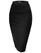 TWINTH Lighweight Fabric Office Wear Premium Hyper Stretch Scuba Oversize Skirt BLACK L