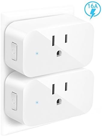 YTE SWA5 Smart Plug, Wifi Outlet Compatible with Alexa Mini Socket with Timer Function, No Hub Required, 16A(2 pack)