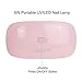 Uv Lamp Nails Dryers with 2 Timers, Mini Uv Led Nail Lamp Resin Curing Light 6 Led Gel Polish Light Portable Small Uv Lights for Gel Nails and Regular Polish (Pink)