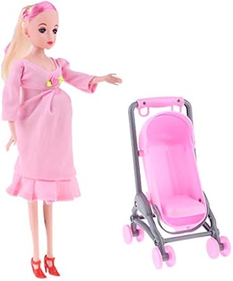 Amazon Cuticate 妊婦人形 ママドール 1 6スケール ポニーテール お母さん人形 子育てゲーム 家族人形 ギフト ピンク フィギュア ドール 通販