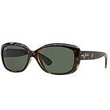 Ray-Ban JACKIE OHH - LIGHT HAVANA Frame CRYSTAL GREEN Lenses 58mm Non-Polarized