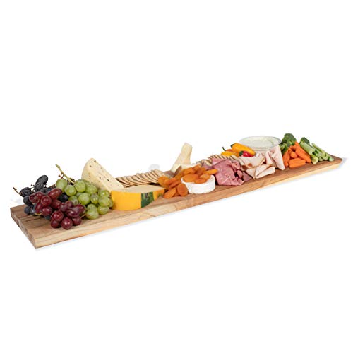 Wall Mountable Rectangular Charcuterie Cheese Serving Board and Decor Original Acacia Wood - //medicalbooks.filipinodoctors.org