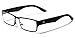 Non-Prescription Rectangular Horn Rimmed Clear Lens Fashion Eye Glasses for Men Women