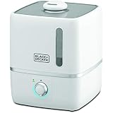 BLACK+DECKER Air Humidifier, 3L, Compact Ultrasonic, High Mist Output, Adjustable Mist Intensity, Water Impurity Filter, Direction-Adjustable Nozzle, Fragrance Compartment, White - HM3000-B5
