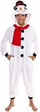 Silver Lilly Unisex Pajamas - One Piece Cosplay Holiday Snowman Costume (M)