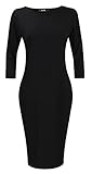 POZON Womens Classic Slim Fit Bodycon Midi Dress