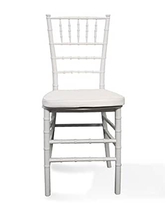 Solycarpa Silla Modelo Tiffany O Chiavari Color Blanco Cojin Fabricada En Polipropileno Apilable Y Resistente Amazon Es Hogar Y Cocina