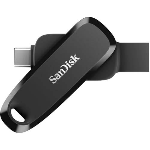 SANDISK Phone Drive 512 GB, 2-in-1 Smartphone Speicher (Für Android Smartphones und Tablets, Mac und Computer, USB Type-C und USB Type-A Anschluss) Automatisches Backup, Rescue PRO Deluxe, Schwarz
