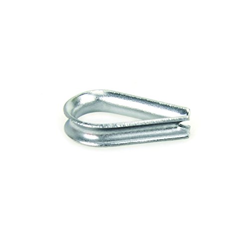AUSPA 200-Pack 1/16 Inch Aluminum Crimping Loop Sleeve & 10-Pack Wire Rope Thimble M1.5 For Wire Rope and Cable