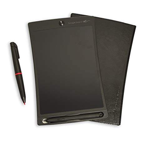 Boogie Board Jot 8.5 LCD Writing Tablet + Stylus Smart Paper for Drawing Note Taking eWriter - Gray with Bonus Folio Cover