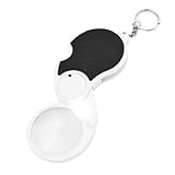 5X Waterdrop ReparaciÂ³n joyerÂ­a de la forma Lupa Negro Blanco LED