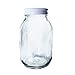 12 Pack Clear Glass Old-Fashioned Jars With Metal Lid (with seal) 32oz