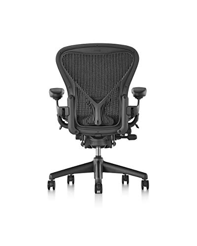Herman Miller Classic Aeron Chair - Fully Adjustable, C size, Adjustable PostureFit, Carpet Casters (Certified Refurbished) - Thumbnail 3