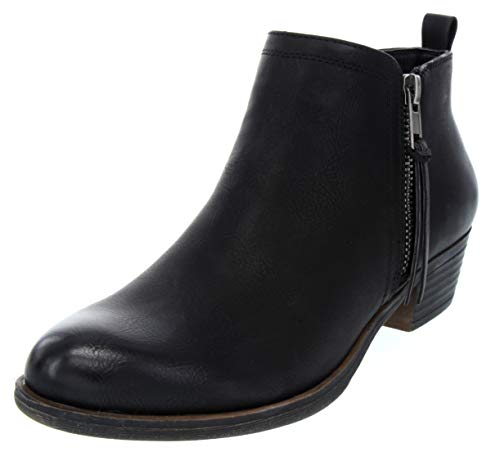 Sugar Women's Truffle Ankle Bootie Boot with Zipper Closure Black 7.5