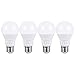LED Light Bulbs Daylight White, 6 Watt ( 60-Watt Incandescent Bulbs Equivalent) LED Lights, 6400K Daylight White LED Bulbs, Medium Screw Base, 240 Degree Beam Angle LED Home Lighting ( Pack of 4)