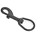 Vbestlife Scuba Diving Clips, Stainless Steel Swivel Eye Snap Hook Dive Single Ended Swivel Eye Bolt Hook Buckle Dog Clip Gear Equipment for Underwater Scuba Diving(Black - 100mm)